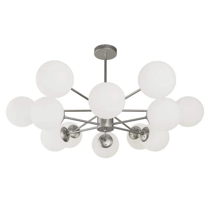 Потолочная люстра на штанге ETHEREAL ESCADA 2110/12P Nickel
