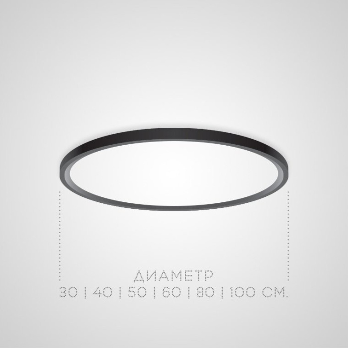 Потолочный светильник EXTRASLIM D100 Black ImperiumLoft