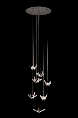 Подвесная люстра Leon Alma LE7706/7 Black Chrome