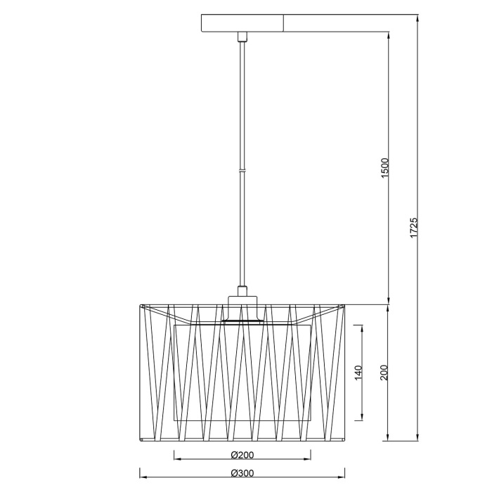 Подвесной светильник ZAMBEZE ESCADA 10181/1S