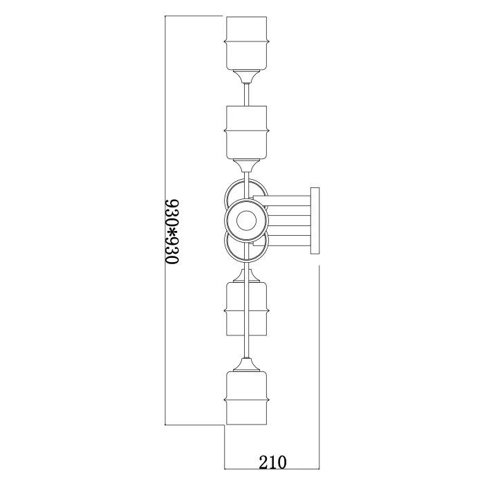Потолочный светильник MONDRIAN ESCADA 699/8P