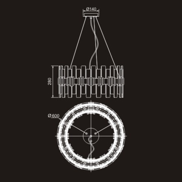 Подвесная люстра Delight Collection 68073 P68073-14 silver