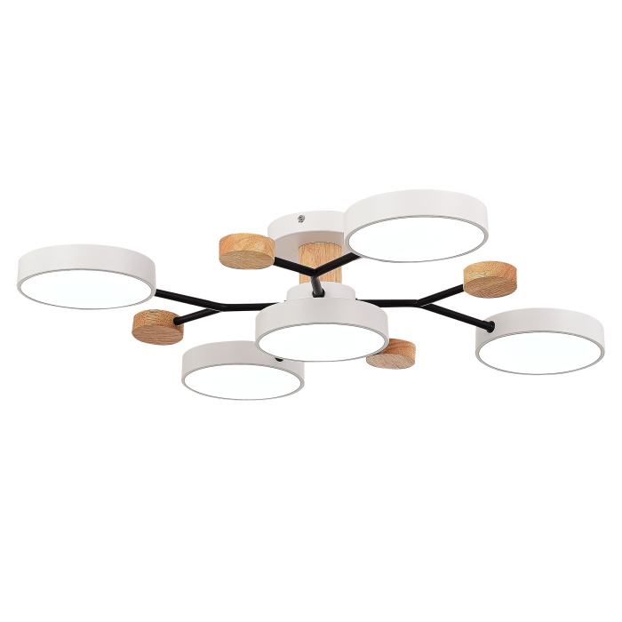 Светильник потолочный Белый/Белый LED 5*12W 3000K/4500K/6000K SLE6006-502-05