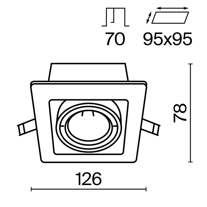 Встраиваемый светильник Maytoni Metal Modern DL008-2-01-W