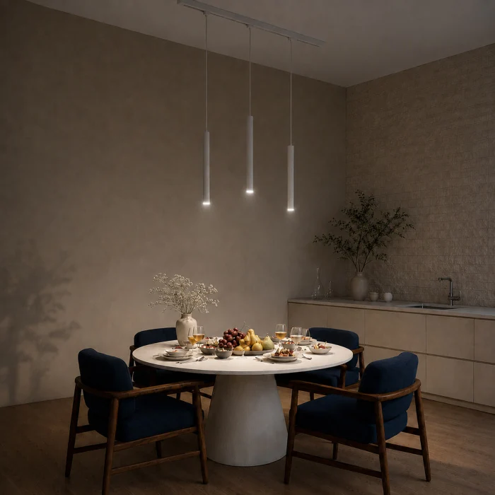 Магнитный трековый светильник Белый LED 1*7W 4000K 450Lm Ra90 36° IP20 D32xH307 48V ST682.546.07