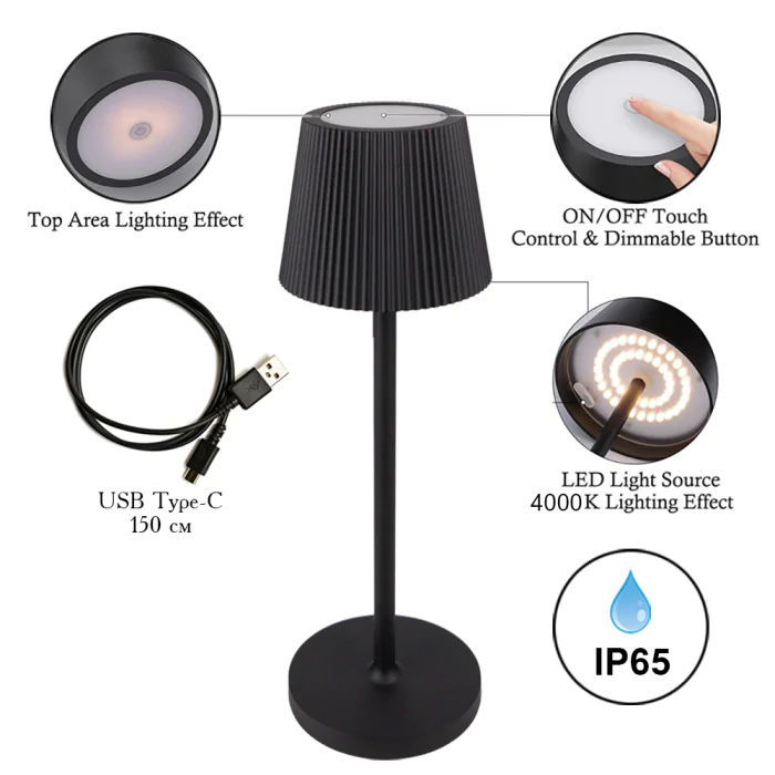 Светильник настольный Arte Lamp FUYUE A1616LT-1BK
