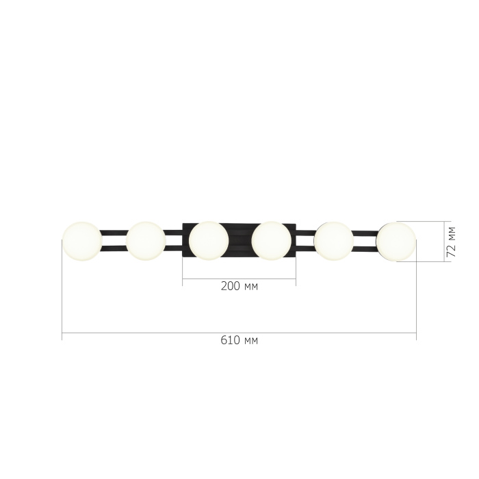 Светильник настенный ST-Luce черный/белый LED 1*12W 4000K SL6610.401.06