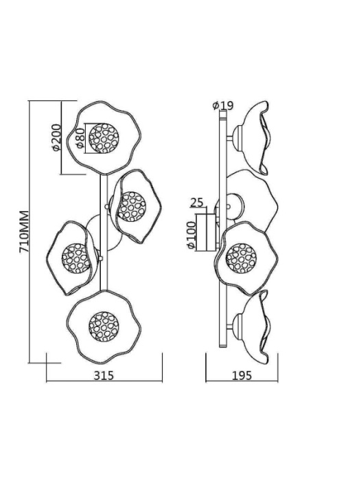 Бра Maytoni MOD207WL-04BS