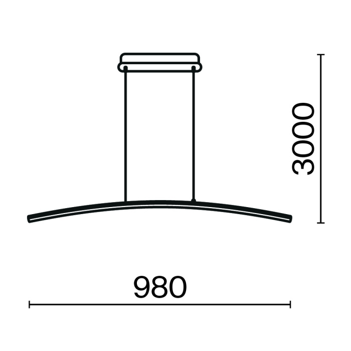 Подвесной светильник Maytoni Curve MOD243PL-L18BK