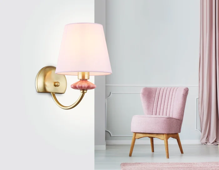 Настенный светильник с абажуром и декором из керамики Ambrella light LH75027