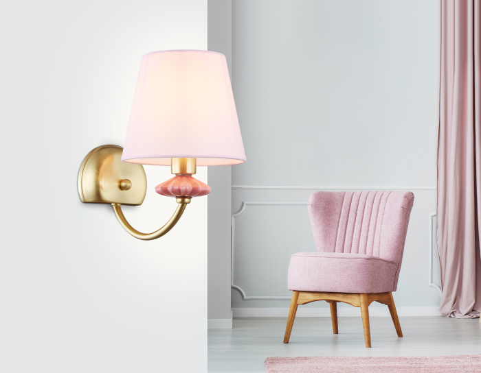 Настенный светильник с абажуром и декором из керамики Ambrella light LH75027