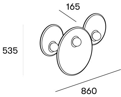 Настенный светильник Leds C4 TRIP Triple Black/Gold