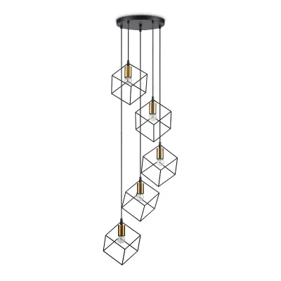 Подвесная люстра Ideal Lux Ice SP5 Nero 237664