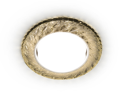 Встраиваемый точечный светильник GX53 с LED подсветкой Ambrella light G303 CL/WW