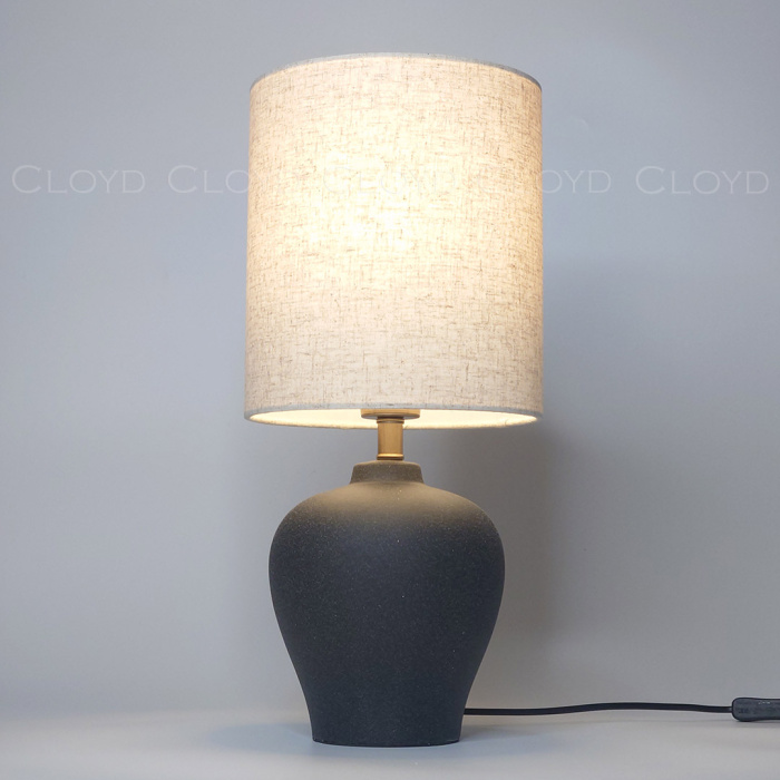 Настольная лампа Cloyd GARGANTUA-C T1 / выс. 48 см- черная керамика (арт.30146)