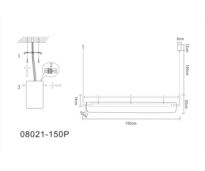Подвес Аника Kink Light 08021-150P,19