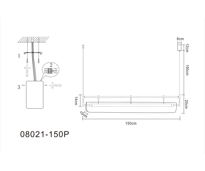 Подвес Аника Kink Light 08021-150P,19