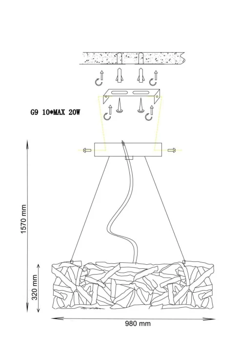 Люстра подвесная Lucia Tucci FABIAN 1557.10 ORO