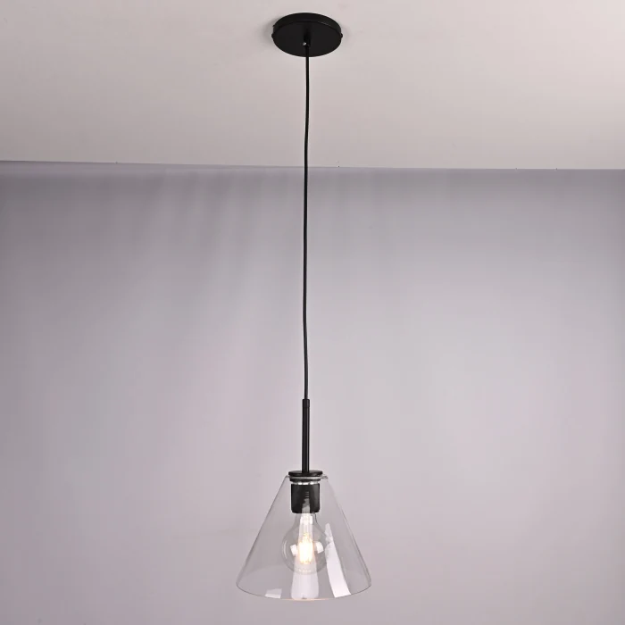 Подвесной светильник RH Utilitaire Funnel Pendant Black ImperiumLoft