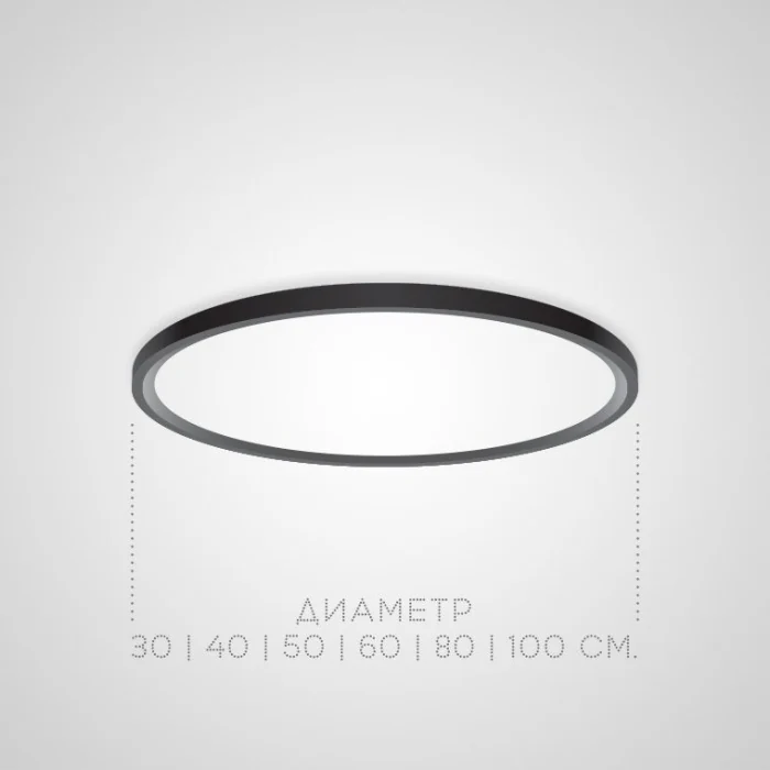 Потолочный светильник EXTRASLIM D50 Black ImperiumLoft