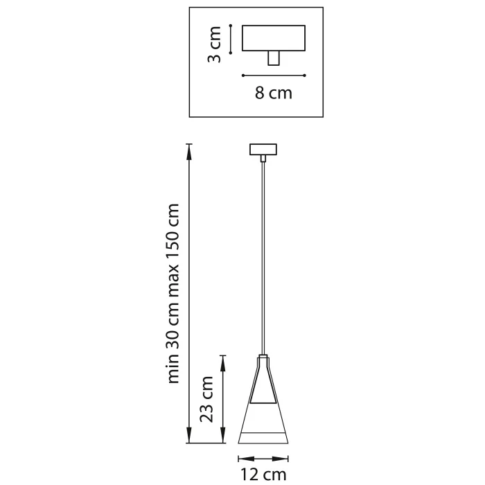 Светильник подвесной CONE 1х40W GU10 ЧЕРНЫЙ МАТОВЫЙ (в комплекте) 757017 (MD7938-1A )