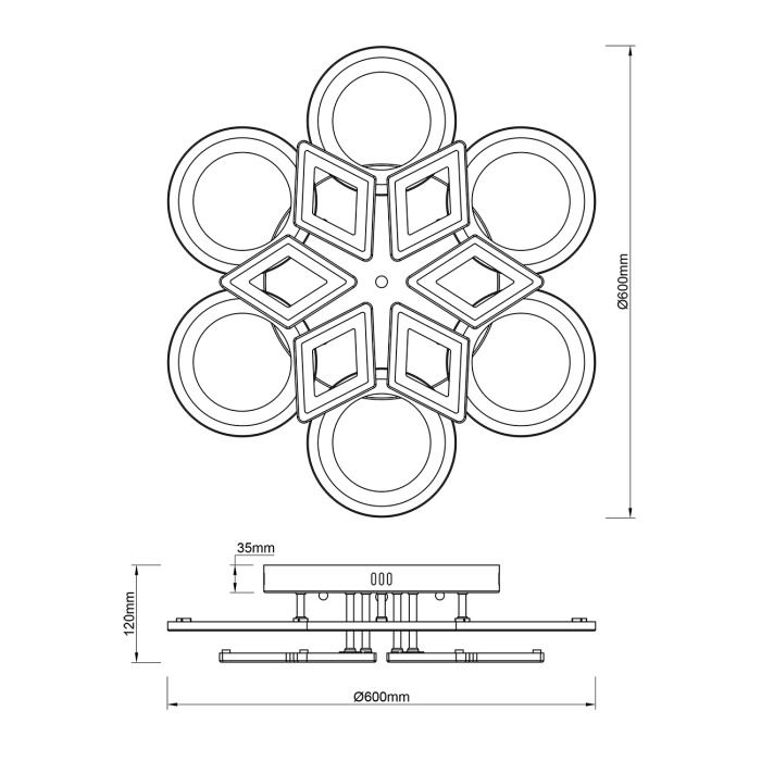 Потолочный светильник MOSAIC ESCADA 10248/12LED