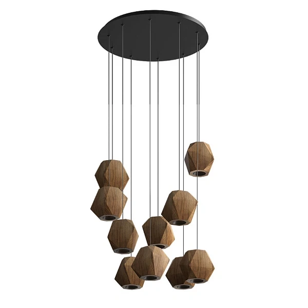 Подвесная люстра Ledron RUBIK 2 х 10 Wooden