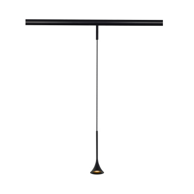 Магнитный трековый светильник Черный LED 1*5W 3000K Lm Ra&gt;90 IP20 D70xH225 24V ST688.436.05