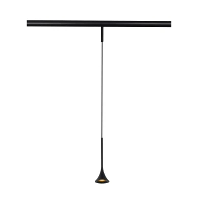 Магнитный трековый светильник Черный LED 1*5W 3000K Lm Ra>90 IP20 D70xH225 24V ST688.436.05