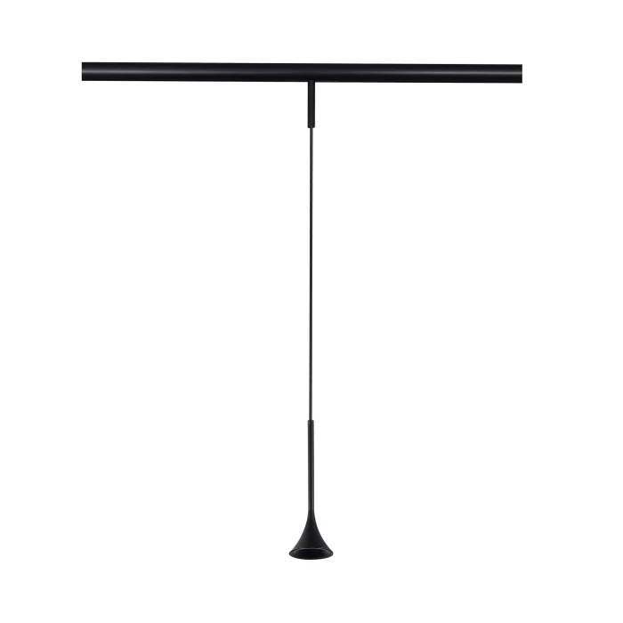 Магнитный трековый светильник Черный LED 1*5W 3000K Lm Ra>90 IP20 D70xH225 24V ST688.436.05