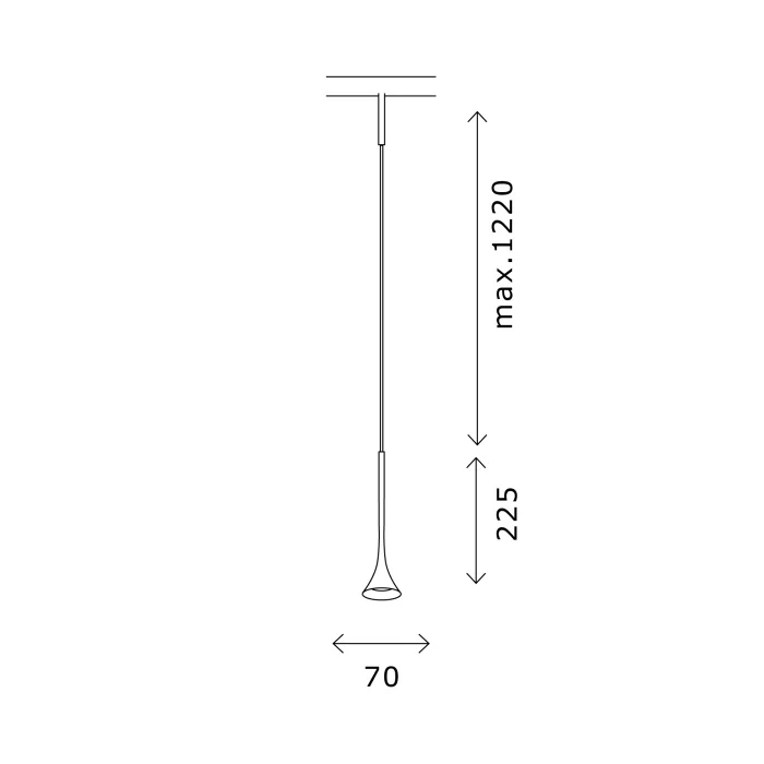 Магнитный трековый светильник Черный LED 1*5W 3000K Lm Ra>90 IP20 D70xH225 24V ST688.436.05
