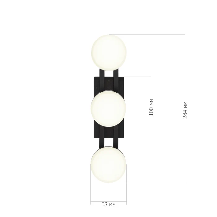 Светильник настенный ST-Luce черный/белый LED 1*6W 4000K SL6610.401.03