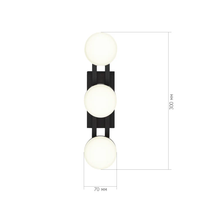 Светильник настенный ST-Luce черный/белый LED 1*6W 4000K SL6610.401.03