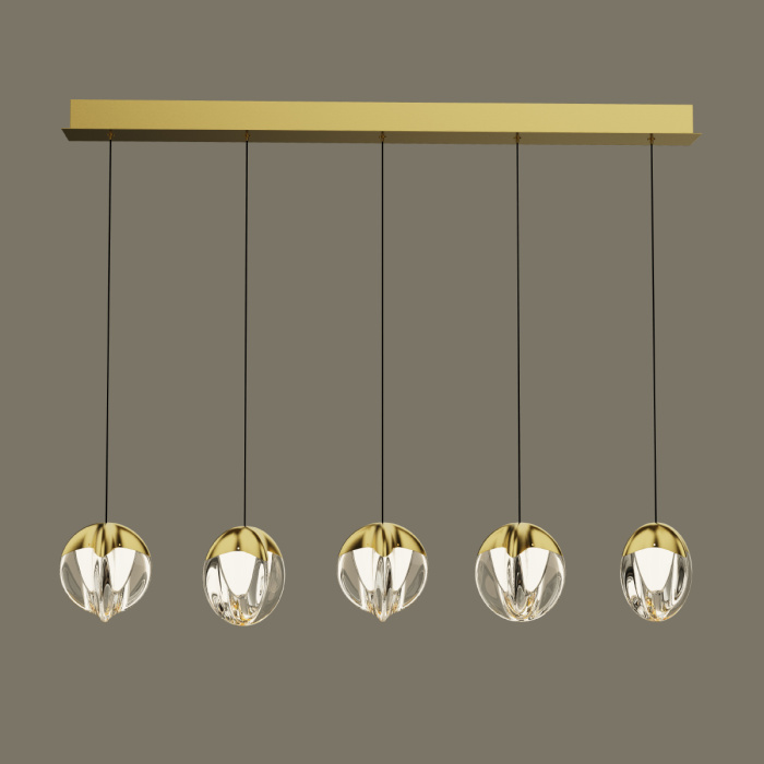 Подвесной светильник Delight Collection MD24001033 MD24001033-5B gold/clear