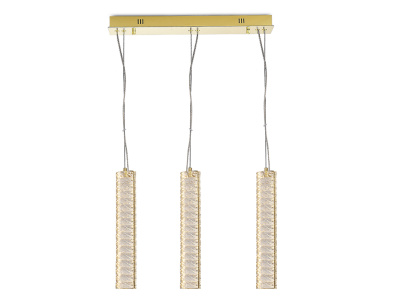 Горизонтальная композиция 8290 из трех  подвесных светильников золото №101 Newport