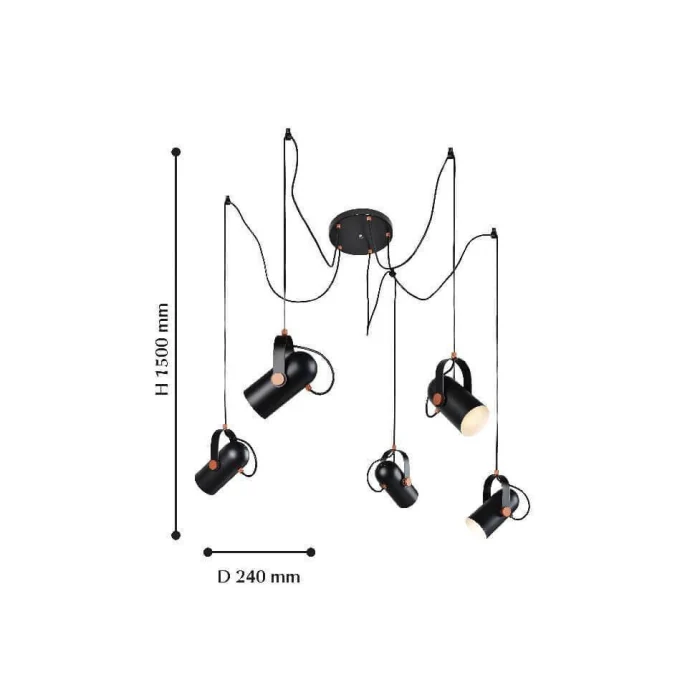 Подвесной светильник паук Favourite Ampolla 2007-5P