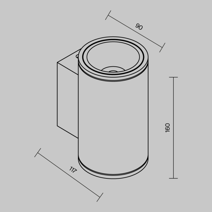 Светильник настенный Maytoni Shim O303WL-L10W3K