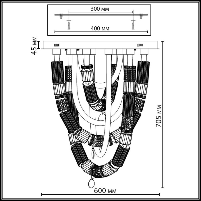 Люстра потолочная ODEON LIGHT L-VISION 5456/80CL