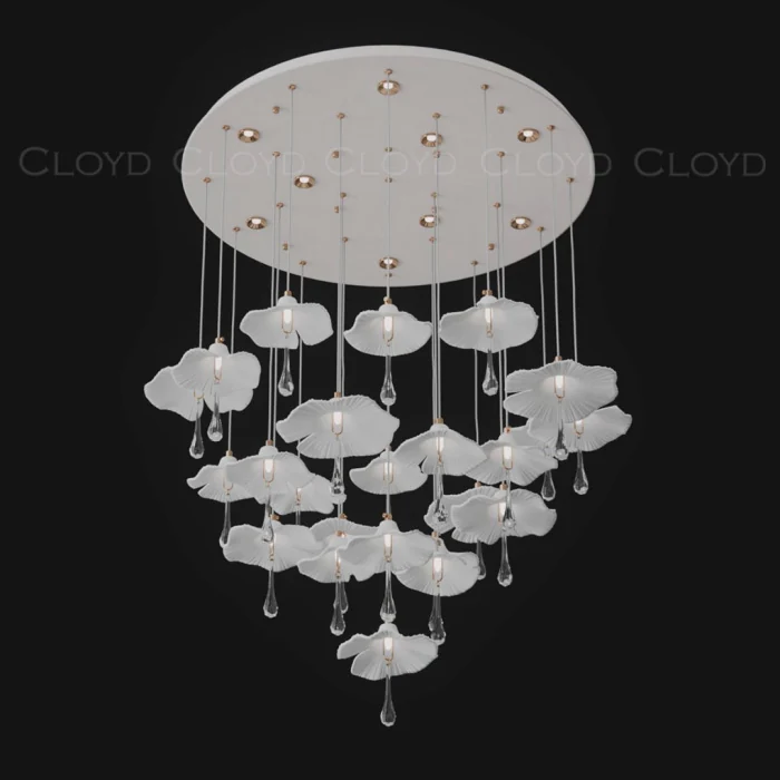 Люстра Cloyd SHANGRILA-A C33 / выс. 120 см - керамика - белый (арт.11491)