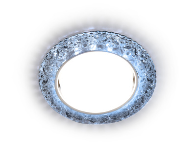 Встраиваемый точечный светильник GX53 с LED подсветкой Ambrella light G308 CL/CLD