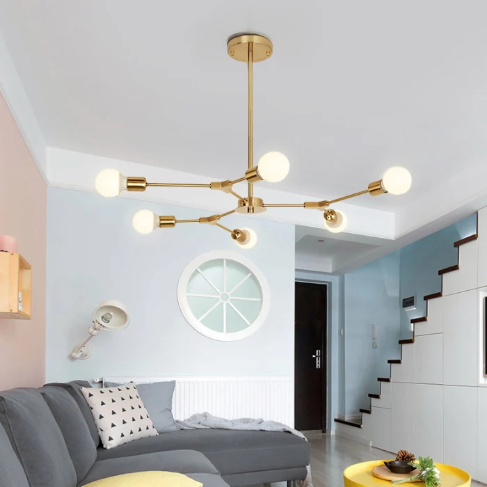 Люстра на штанге LATE D55 Gold ImperiumLoft