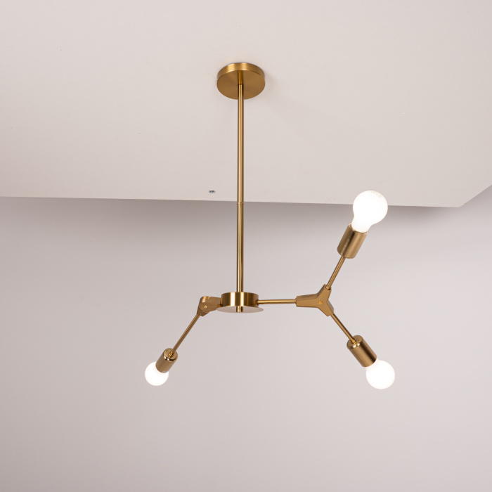 Люстра на штанге LATE D55 Gold ImperiumLoft