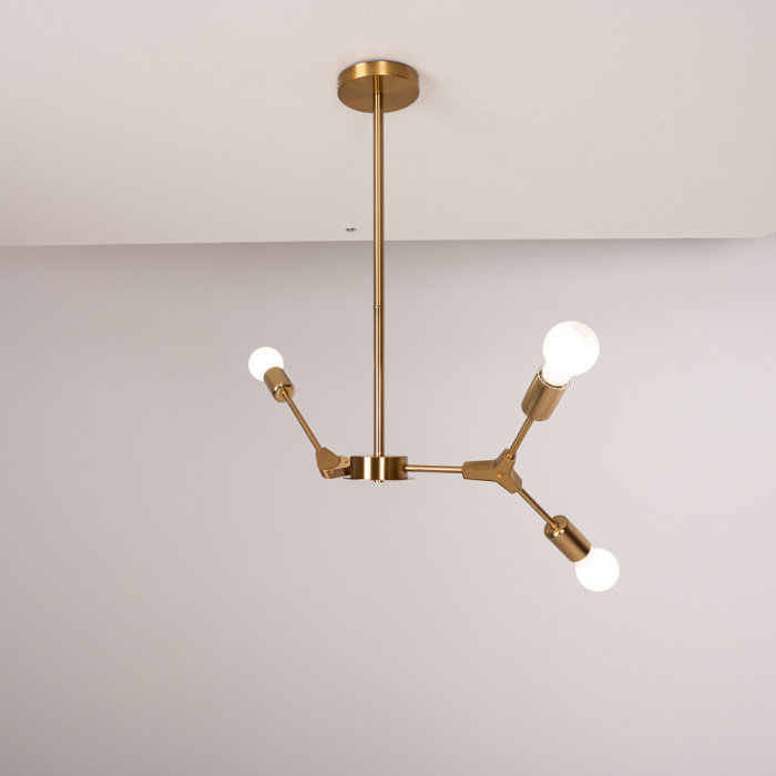 Люстра на штанге LATE D55 Gold ImperiumLoft