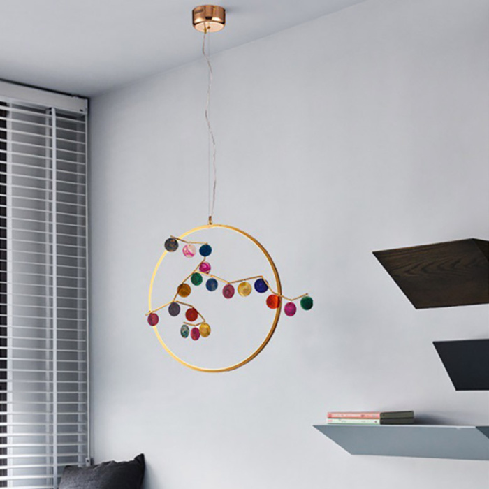 Подвесной светильник AGATE 10 multicolour D60 ImperiumLoft