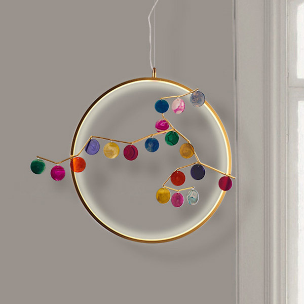 Подвесной светильник AGATE 10 multicolour D60 ImperiumLoft