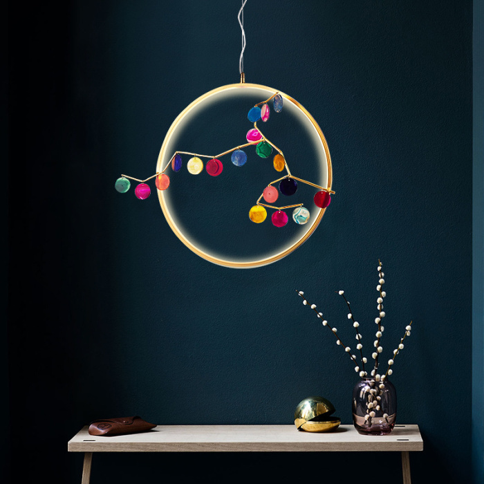 Подвесной светильник AGATE 10 multicolour D60 ImperiumLoft