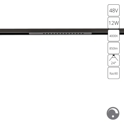 Магнитный трековый светильник Arte Lamp OPTIMA 0.1-10V A7476PL-1BK
