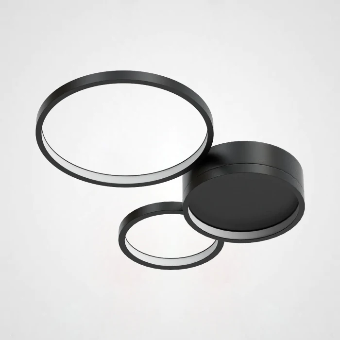 Потолочная люстра в виде колец TWINE 3 rings Black ImperiumLoft