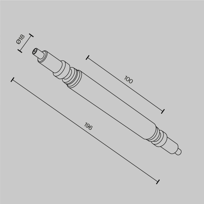 Прямой коннектор для системы Axity Maytoni CA004RC-BS