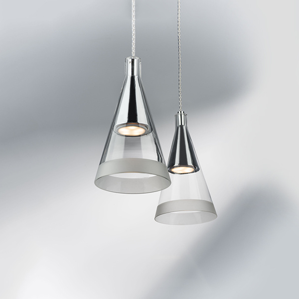 Светильник подвесной CONE 1х40W GU10 ХРОМ (в комплекте) 757019 (MD7938-1A )